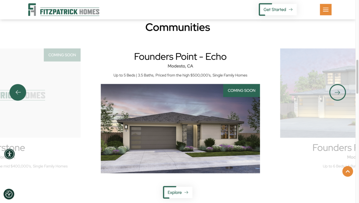 This image shows a Fitzparick community coming soon called Founders Point - Echo